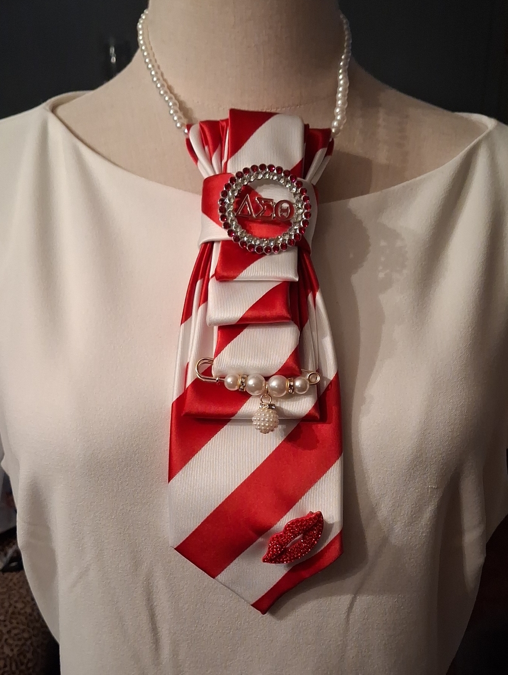 Puccini Upcycled Necktie Necklace